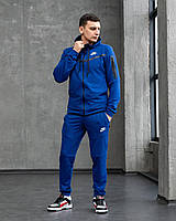 Мужской спортивный костюм Nike весна осень Кофта на молнии + Штаны синий