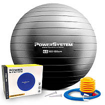 М'яч для фітнесу (фітбол) Power System PS-4012 Ø65 cm PRO Gymball Black