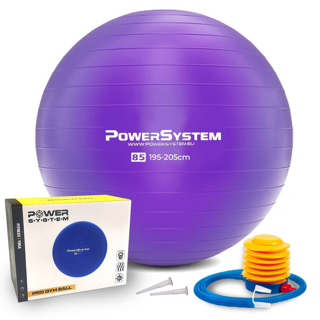 М'яч для фітнесу (фітбол) Power System PS-4018 Ø85 cm PRO Gymball Purple, фото 1