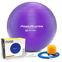 М'яч для фітнесу (фітбол) Power System PS-4013 Ø75 cm PRO Gymball Purple