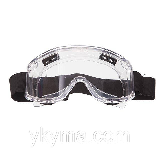 Окуляри захисні прозорі закритого типу, матеріал лінз - полікарбонат, оптичний клас 2 INTERTOOL SP-0079, фото 1
