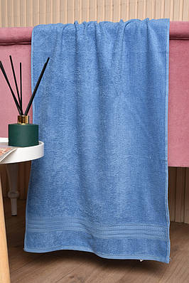 Рушник для обличчя махровий синього кольору 173175T Безкоштовна доставка