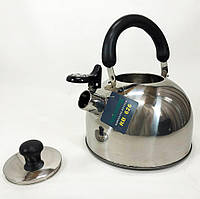 Чайник со свистком, из нержавеющей стали для электрических и газовых плит Rainberg RB-626 3л Center