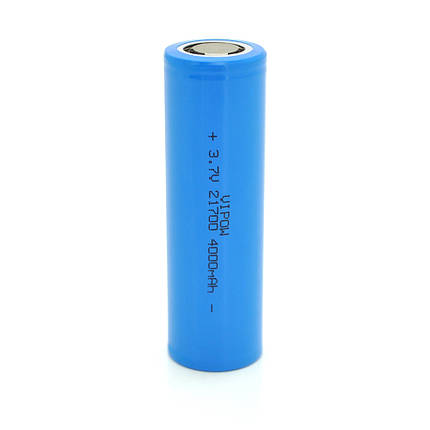 Акумулятор 21700 Li-Ion Vipow ICR21700 FlatTop, 4000mAh, 3.7V, Blue Q50/500, фото 1