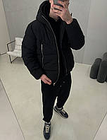 Мужская куртка демисезонная весенняя осенняя до - 10°С Mild черная Пуховик мужской весна осень стеганый