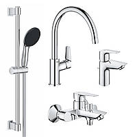 Комплект змішувачів для ванної кімнати і кухні Grohe QuickFix Start Edge UA202501SK