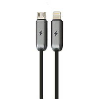 USB Remax Binary Micro + Lightning Цвет Черный p