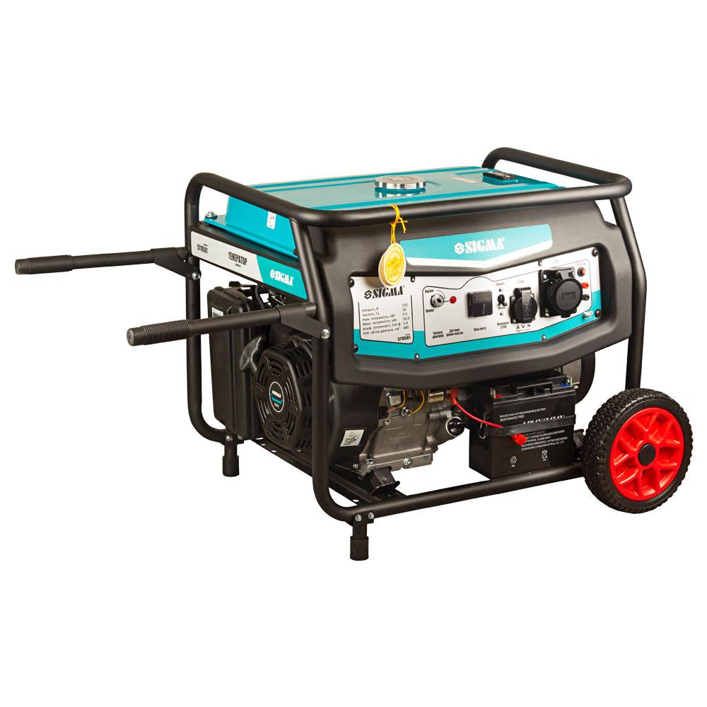 Генератор бензиновий 220В 9.5/10.0кВт 4-х тактний електрозапуск SIGMA (5710581) Baumar - Час Купувати