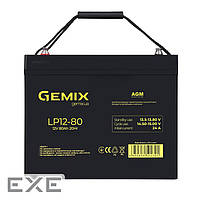 LP12-80 Gemix АКБ 12V 80Ah AGM black (LP12-80M8)