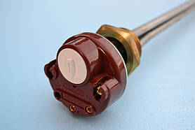 Тен в алюмінієвий (біметалевий) радіатор, 1 дюйм/права 1500 Вт. з регулятором