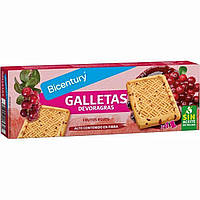 Дієтичне печиво BICENTURY Galleta de frutos rojos, caja 160гр., оригінал. Доставка від 14 днів