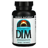 Дііндолілметан (ДІМ), DIM (Diindolylmethane), Source Naturals, 100 мг, 120 таблеток