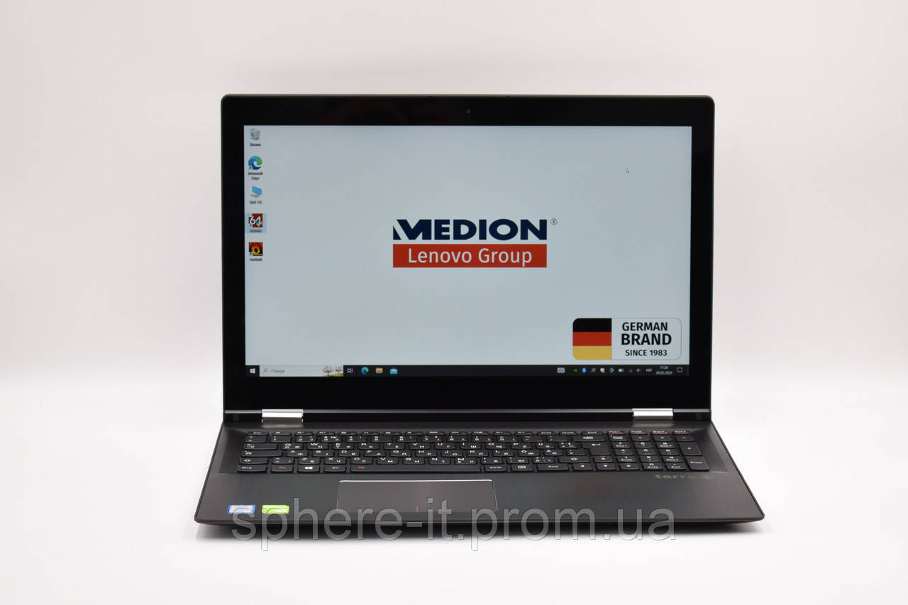 Ультрабук планшет 15,6" Medion i5-6200U RAM 16 ГБ SSD 256 ГБ NVIDIA GeForce 940M Win10 Ноутбук Сенсорний