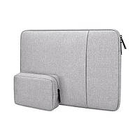 Чехол-сумка с боковым карманом для ноутбука макбука MacBook Air/Pro M1 M2 М3 15" / 16" с сумочкой для