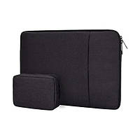 Чехол-сумка с боковым карманом для ноутбука макбука MacBook Air/Pro M1 M2 13.3"-14"с сумочкой для зарядки,