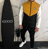 Турецкий мужской жилет Жилеткa желтая  мужская жилетка Moncler Турция