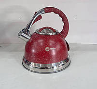 Чайник для плити 3.5 л зі свистком Higher KITCHEN ZP-021/Чорний, фото 5