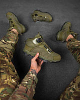 Ботинки тактические демисезонные олива Mужские армейские кроссовки мембрана хаки