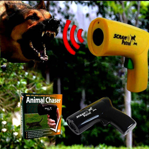 Ультразвуковой отпугиватель от собак карманный с лазером Animal Chaser ...
