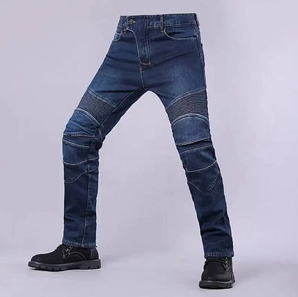 Сині мото джинси стандартний захист, фото 2