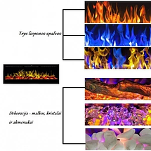 Вбудовуваний декоративний електрокамін обігрівач з пультом Aflamo Majestic 39 настінний електричний камін 771 см, фото 5