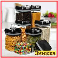 Емкости контейнеры для хранения пищевых сыпучих продуктов с крышками 7 шт кухонный органайзер для круп