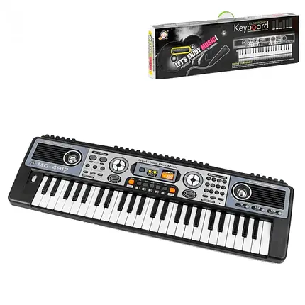 Дитяче піаніно, синтезатор Electronic Keyboard з мікрофоном і LED-дисплей на 49 клавіш, фото 1
