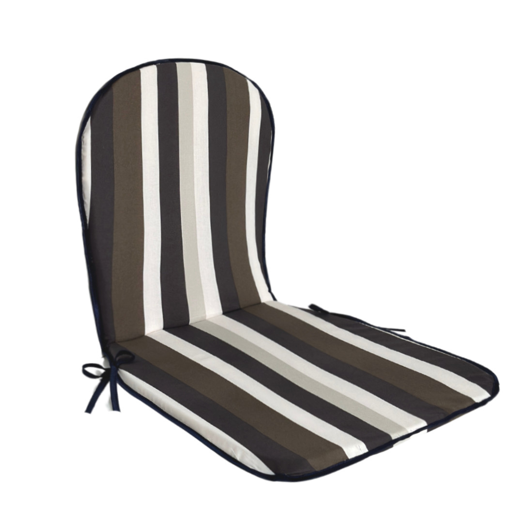 Подушка на садове крісло, стілець, садові меблі коричнева у смужку