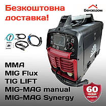 Зварювальний напівавтомат Vitals Professional MIG 2000 LCD Alu Synergy, 200 А +БЕЗКОШТОВНА АДРЕСНА ДОСТАВКА!, фото 3