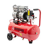 Компресор INTERTOOL PT-0022, 24л, 0.75кВт, 220В, 8 aтм, 145л/хв, малошумний, безмасляний, 2 циліндри, фото 3