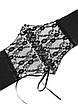 Ремінь жіночий широкий на шнурівці з мереживом ремінь-корсет ремінь-гумка чорний Талія 63-73 см, фото 6
