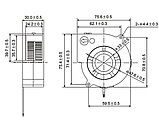Кулер вентилятор-равлик 7530, 12В, 1900 об/хв, 80 мА, 1 Вт, фото 8