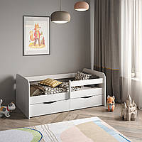 Ліжко дитяче, вікова категорія від 3х до 12 років, розмір сп. місця 1600х800мм Німфея Альба (Білий)