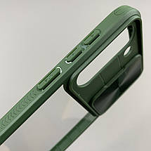 Чохол для Samsung Galaxy S23 Plus прозорий чохол із шторкою для камери на самсунг с23 плюс темно-зелений t5v, фото 4