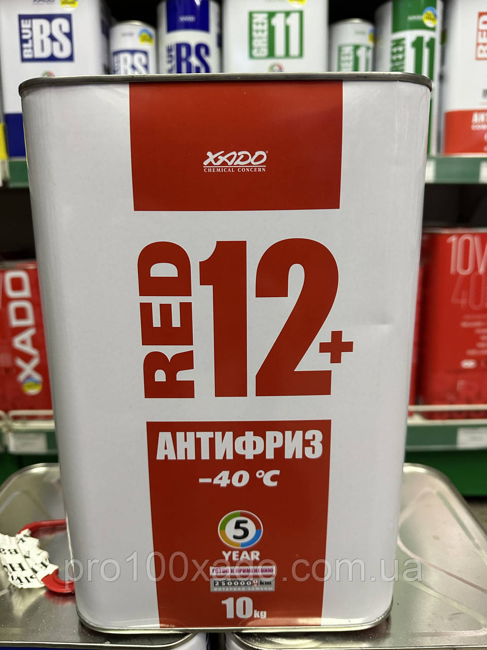 Антифриз Red 12+ -40 XAДO   (ж/б 10 кг)