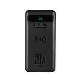 Універсальна мобільна батарея Brevia 10000mAh 20W Wireless Qi10W Li-Pol, LCD (45118), фото 2
