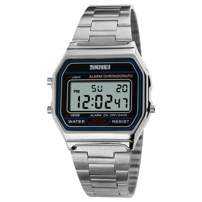 Чоловічий наручний годинник Skmei Popular Silver 1123