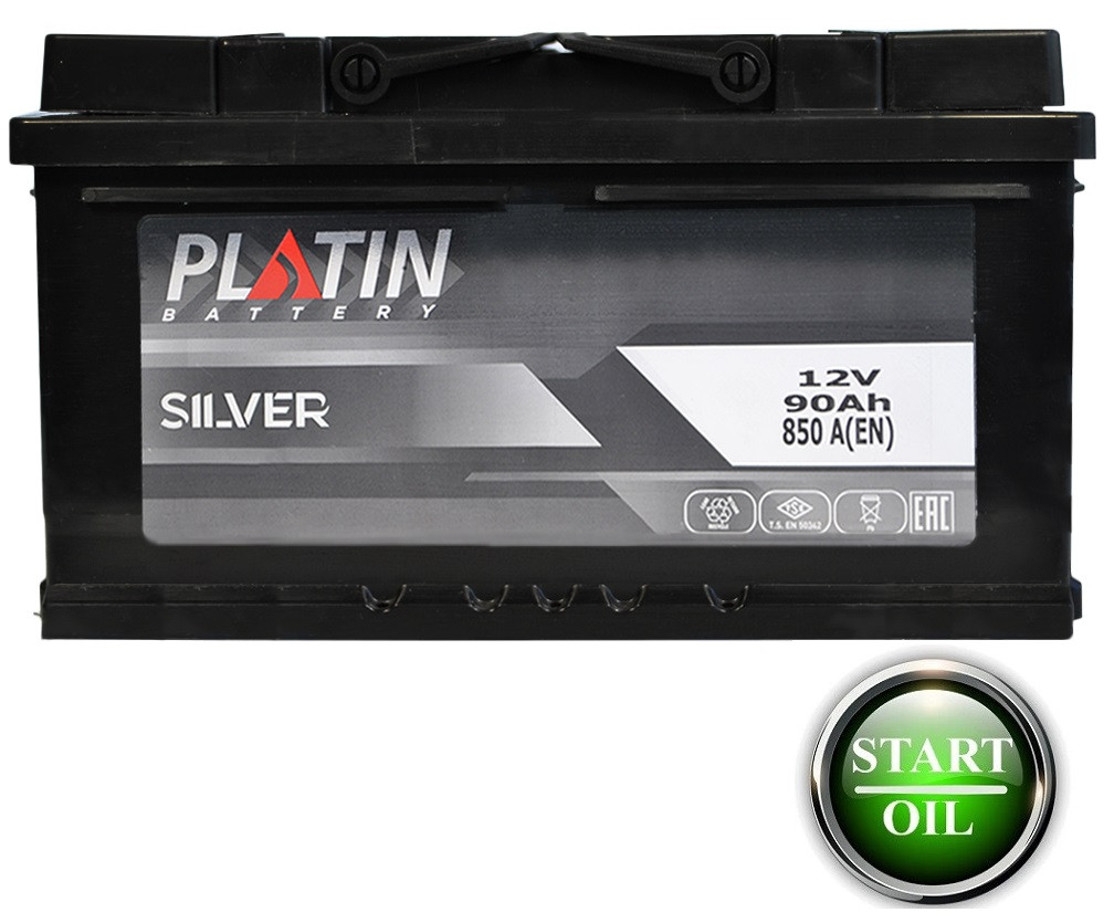 Акумулятор PLATIN SILVER 90Ah 850A R+ (h=175)