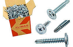 Саморіз з пресшайбою Wkret-met Klimas WSPC 4,2x16 мм по металу з буром свердлом упаковка 1000 штук
