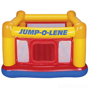 Дитячий ігровий надувний батут-манеж для дітей Intex «Jump-O-Lene», 174x174x112 см