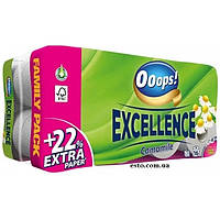 Туалетная бумага 3-слойная Ooops! Excellence Camomile 8 шт 150 отрывов