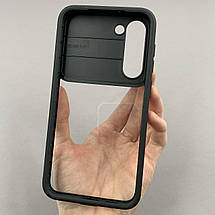 Чохол для Samsung Galaxy S23 Plus прозорий чохол із шторкою для камери на самсунг с23 плюс чорний t5v, фото 3