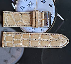 Ремінець для годинника шкірозамінник 28 мм