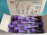 Пробірка К3 EDTA Kima µ test Мікро Тест з капіляр фіолетова кришка 0.2 мл, фото 3