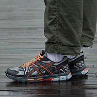 Модные кроссовки мужские Asics Gel-Kahana 8 Black Orange. Классная обувь мужская Асикс Гель.