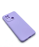 Чехол Fashion Silicone case (матовый) для Xiaomi Redmi 10С / Сиреневый