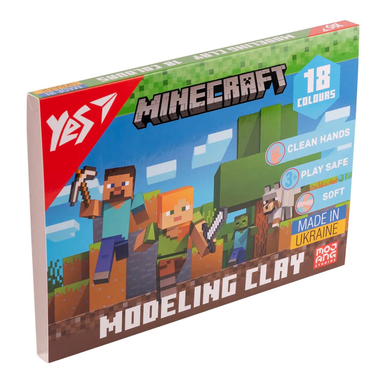 Пластилін 18кол. Yes 360гр 540678 Minecraft, фото 1