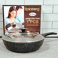 Сковорода универсальная 32 см с мраморным покрытием Rainberg RB-2496 сковородка