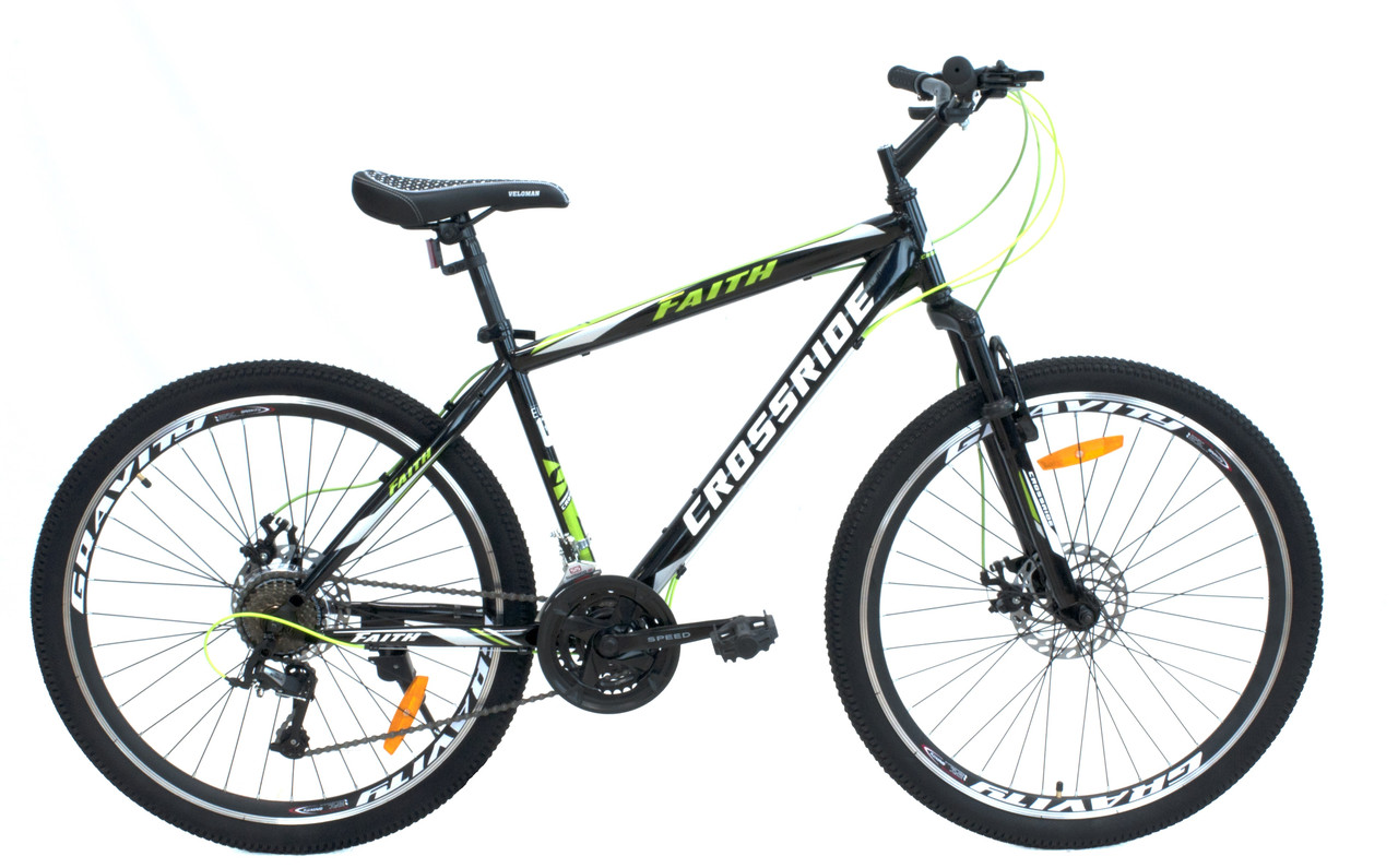 Велосипед CROSSRIDE FAITH 26" 13" MTB ST Чорно-зелений