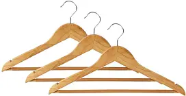 Набір дерев'яних вішалок для одягу Eco Fabric (Еко Фабрик) 44.5 см, 3 шт (EF-03NPT)